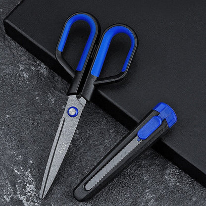 Premium 2in1 Safe Cut Kitchen Knife Scissors