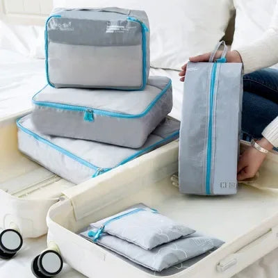 Compact Travel Bag Set 7-Piece Luggage Organizer