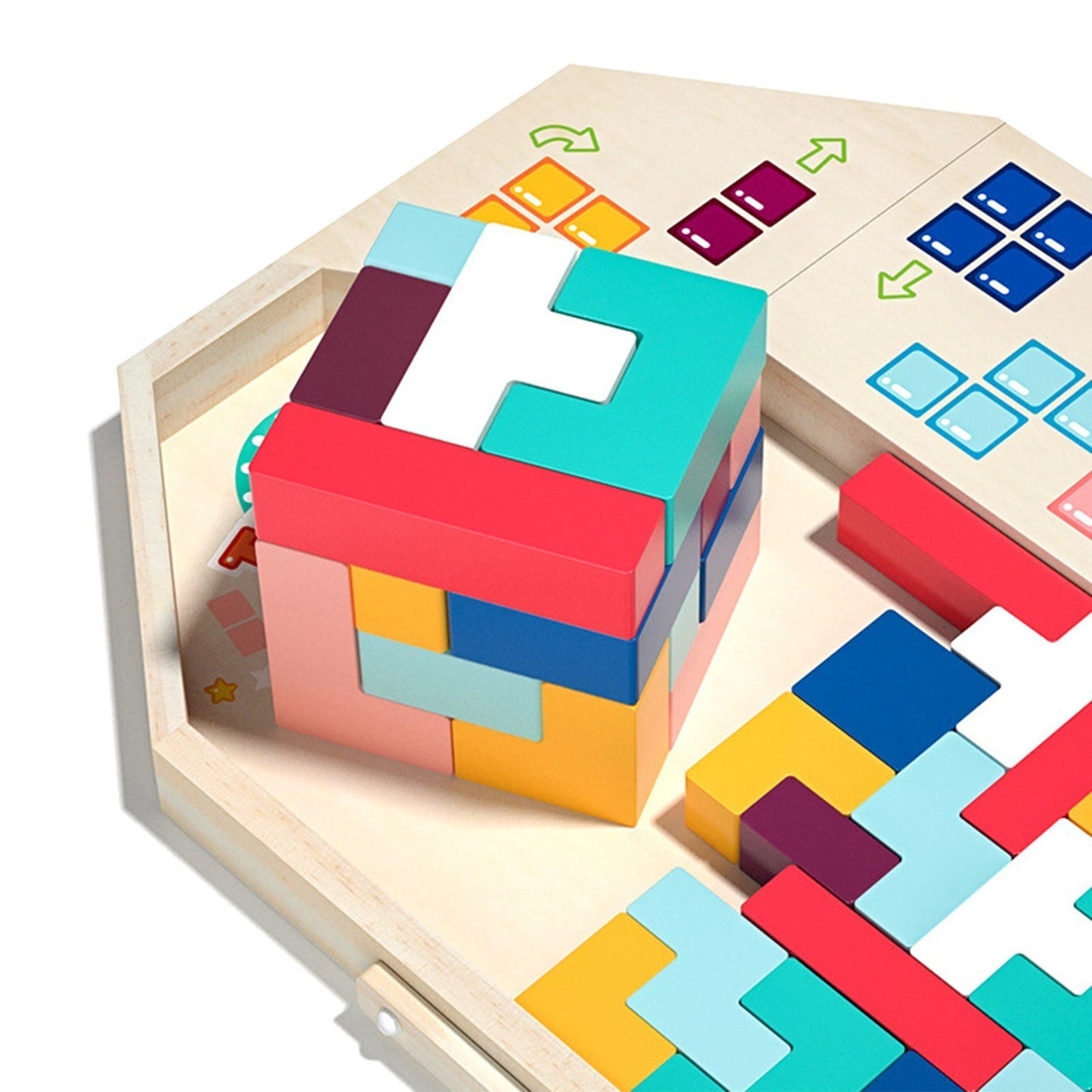 Challenging Wooden 3D Brain Teaser Toy