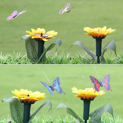Colorful Solar Garden Stake with Moving Wings