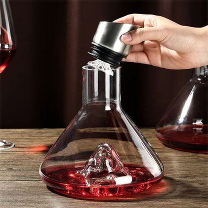 Elegant Clear Glass Wine Carafe