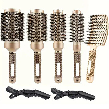 High Quality Ceramic Round Hair Brush Set