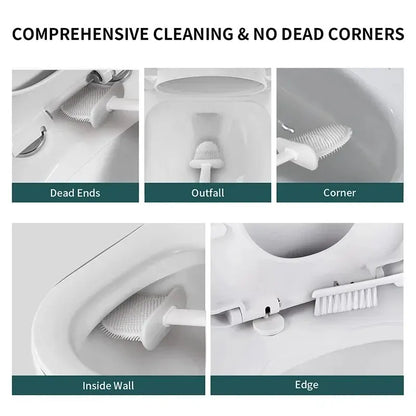 Bathroom Cleaning Toilet Brush Set with Holder