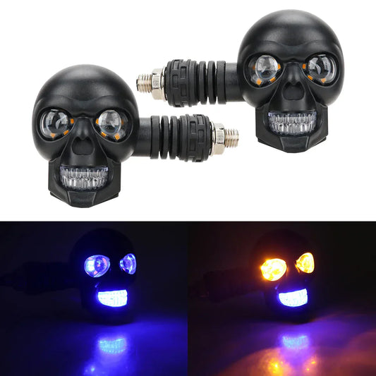 Bold Skull LED Bike Turn Signal Light - Luxicro