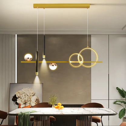 Sleek Slim LED Pendant Light with Remote Dimmer Control