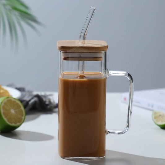 Big Capacity Square Mug with Sipper Lid - Luxicro