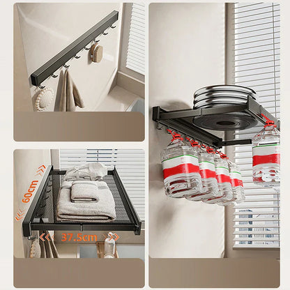 Space Saving Foldable Towel Storage Rack