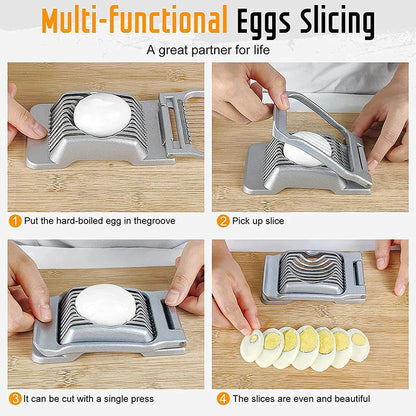 Premium Egg Slicer with Sharp Stainless Steel Blades