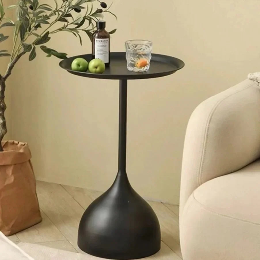 Stylish Round Metal Coffee Table - Luxicro