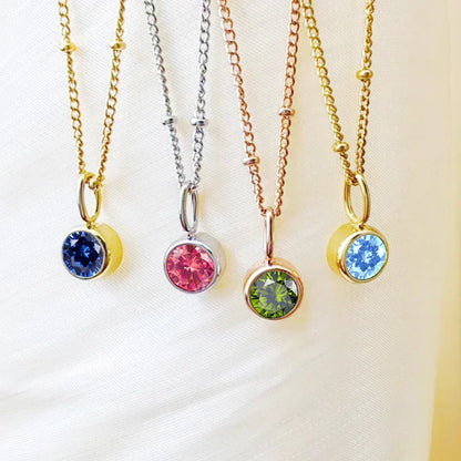 Dainty Crystal Circle Choker Necklace