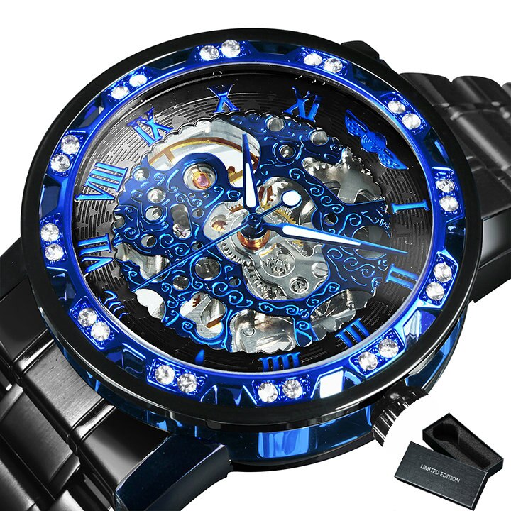 Stylish Self-Winding Mens Skeleton Watch