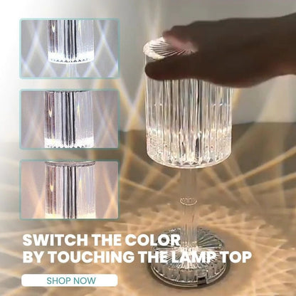 Sparkling Crystal Glass Bedside Table Lamp