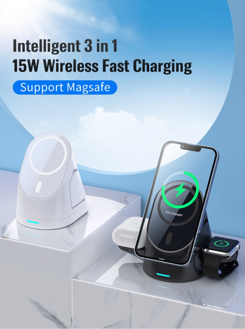 Portable 3 in 1 Phone Charging Dock Stand