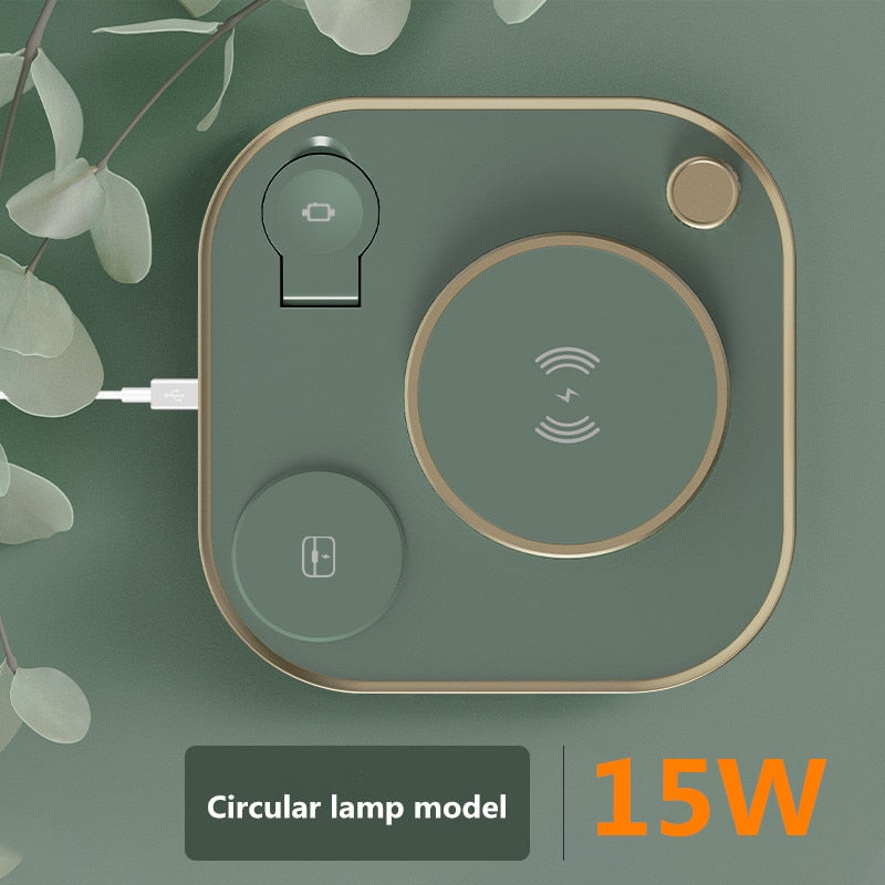 Smart LED Desk Lamp with Fast Wireless Charging