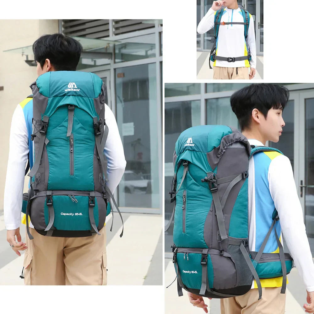 Waterproof Trekking Rucksack 70L with Rain Hood