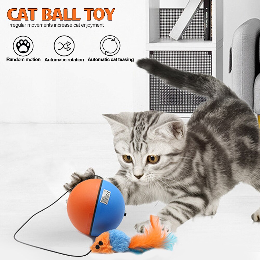 Fun Interactive Motorized Cat Toy Ball