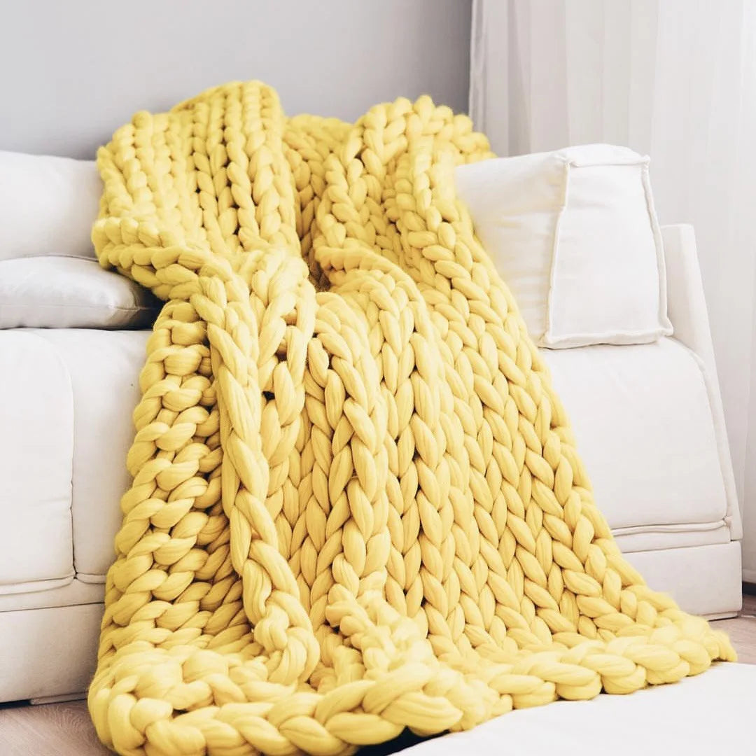 Plush Thick Woolen Throw Blanket
