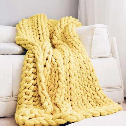 Plush Thick Woolen Throw Blanket