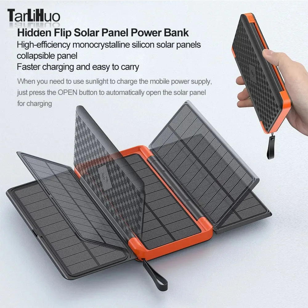 Portable Solar Power Bank 15W Waterproof Charger