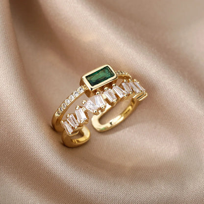 Elegant 2 Layer Diamond Baguette Ring - Luxicro