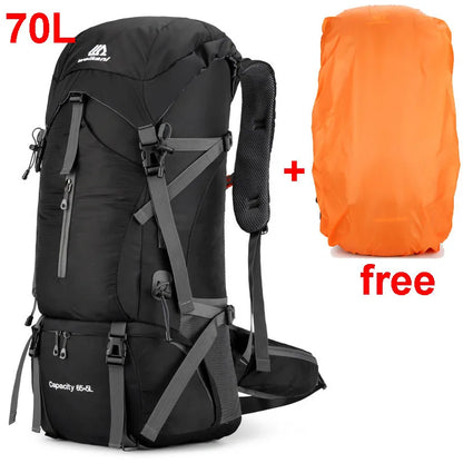 Waterproof Trekking Rucksack 70L with Rain Hood