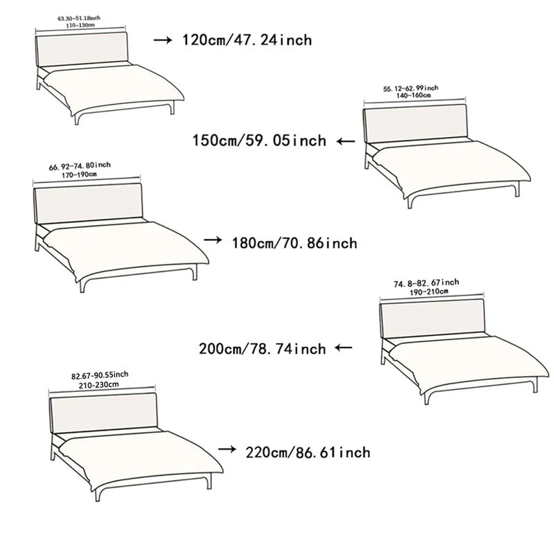 Stretchy Fitted Headboard Slipcover