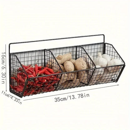 Compact 3 Level Kitchen Shelf Organizer - Black