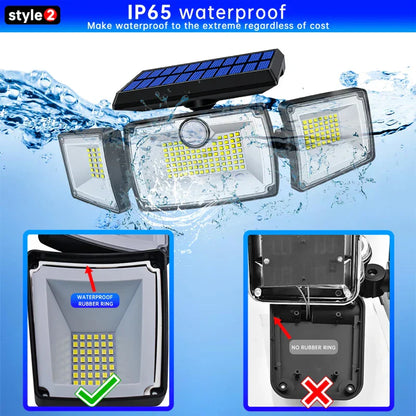 Bright Solar Powered Motion Spotlight 167 LEDs