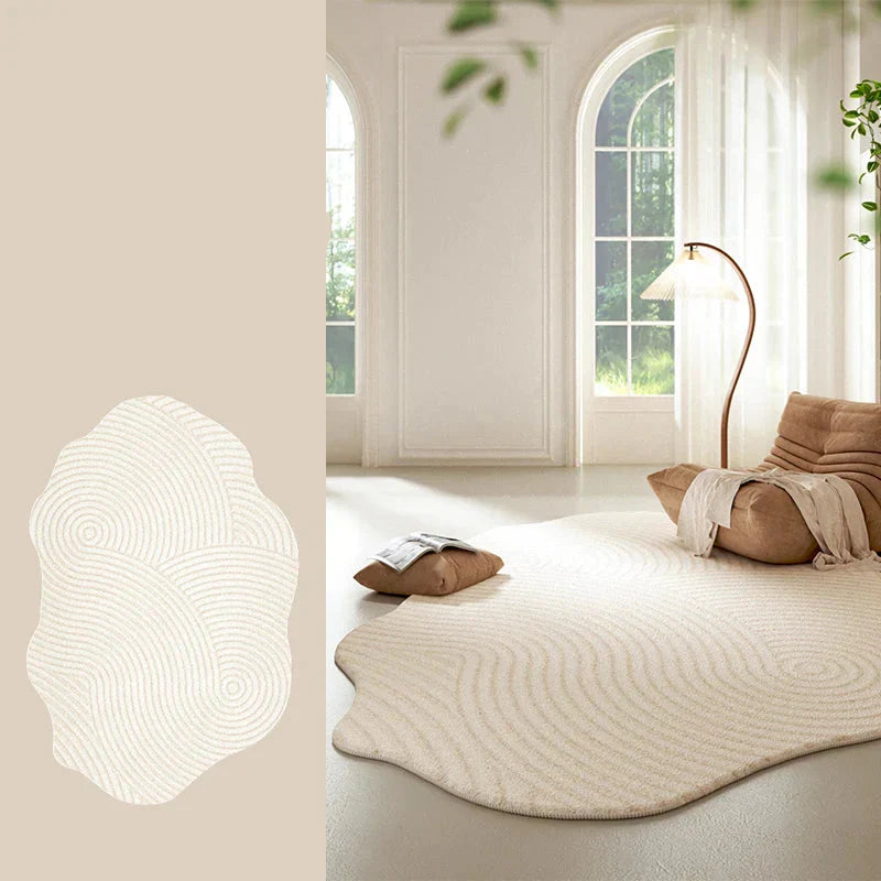 Neutral Colorful Stripe Floor Rug
