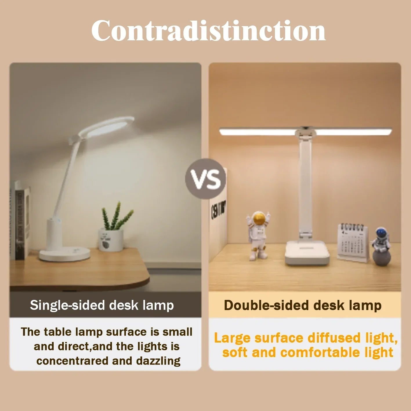 Bright LED Desk Lamp with USB Rechargeable Dimmer