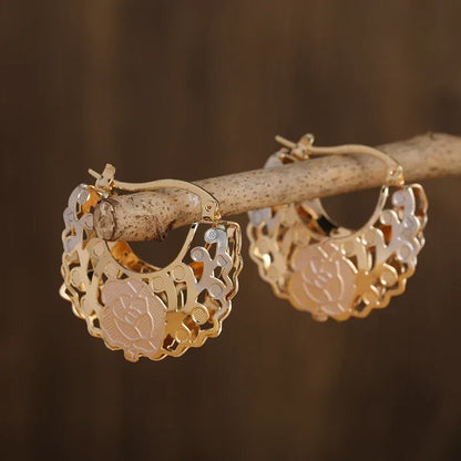 Delicate Flower Drop Earrings - Yeezlab