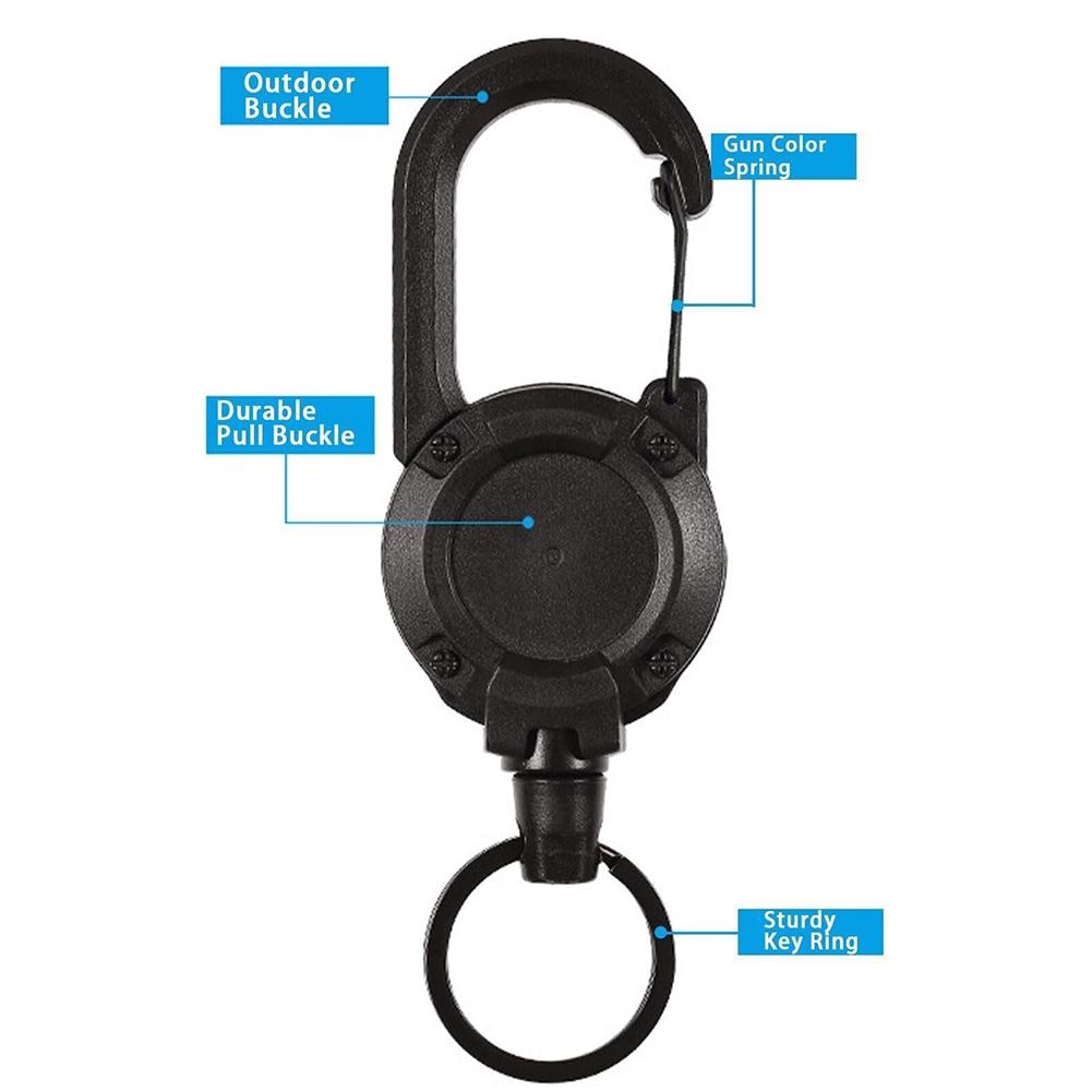 Durable Retractable Keychain with Pull Clip