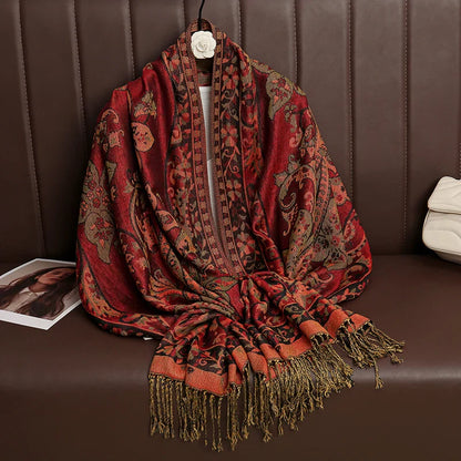 Soft Cashmere Women's Scarf with Warm Luxury Print