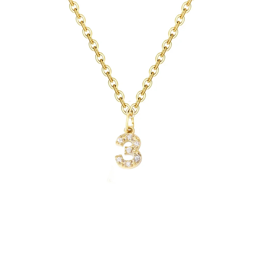 Dainty Initial Letter Pendant Necklace Chain