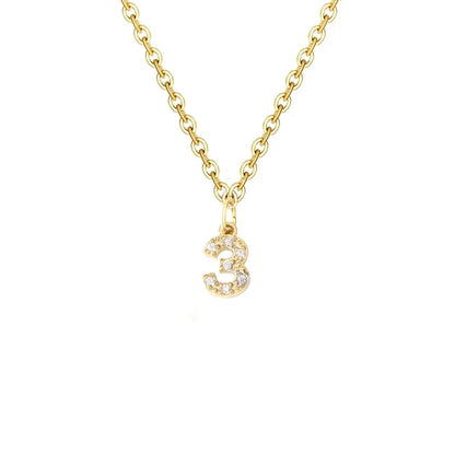 Dainty Initial Letter Pendant Necklace Chain
