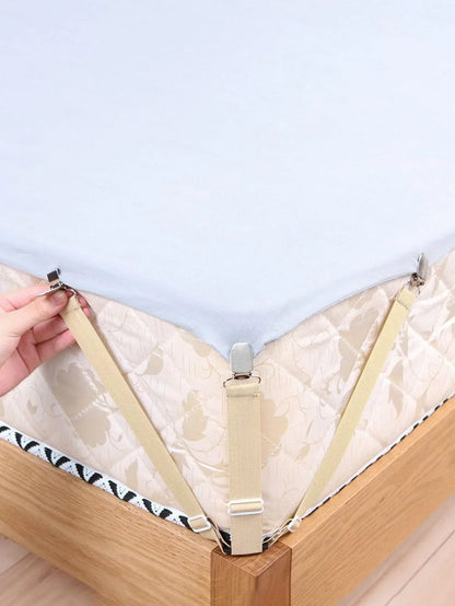 Easy Fit Bed Sheet Fasteners - 4 Pack Adjustable Straps