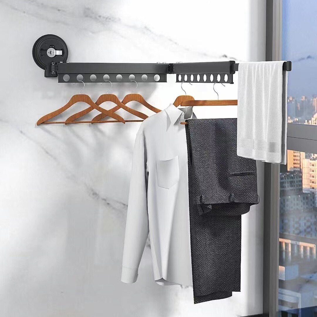 Easy Fold Wall Mount Clothing Drying Rack - Luxicro