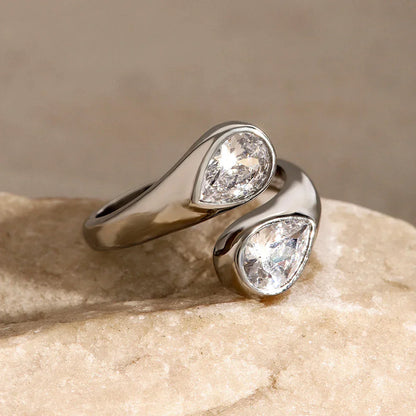 Shining Silver Halo Ring