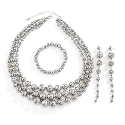 Fashionable 3pc Earring Necklace Bracelet Set