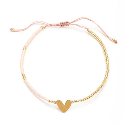 Dainty Crystal Love Charm Bracelet