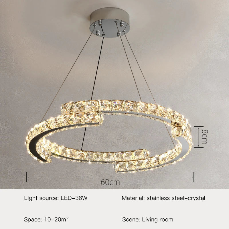 Luxury Gold Crystal Ceiling Light Fixture