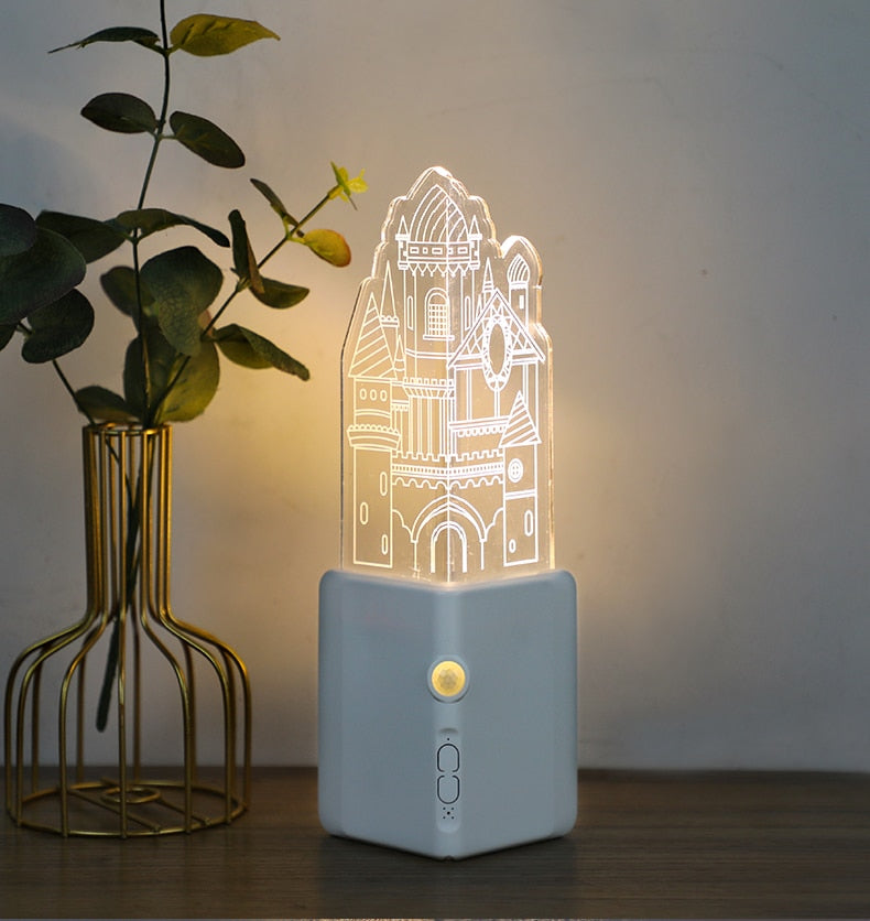 Bright 3D LED Rechargeable Night Light - Luxicro