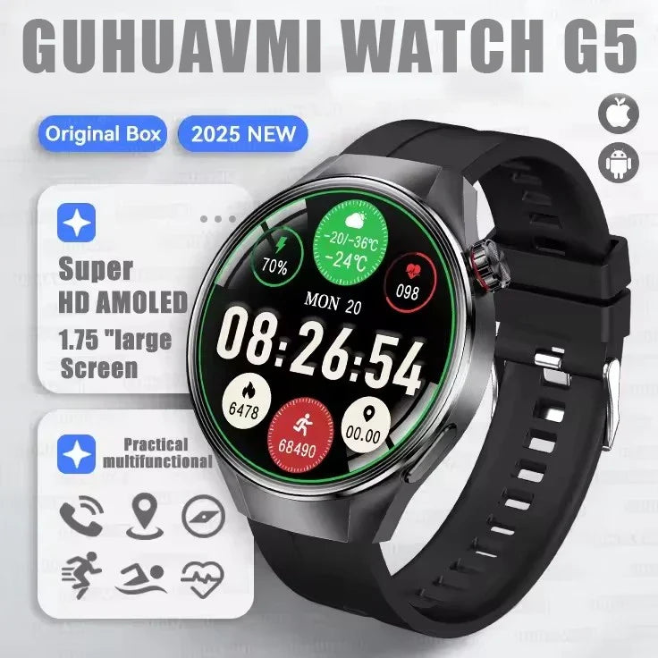 Waterproof GPS Smartwatch with Bluetooth and Health Tracker