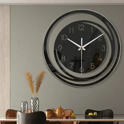 Contemporary White Wall Clock Made of Acrylic