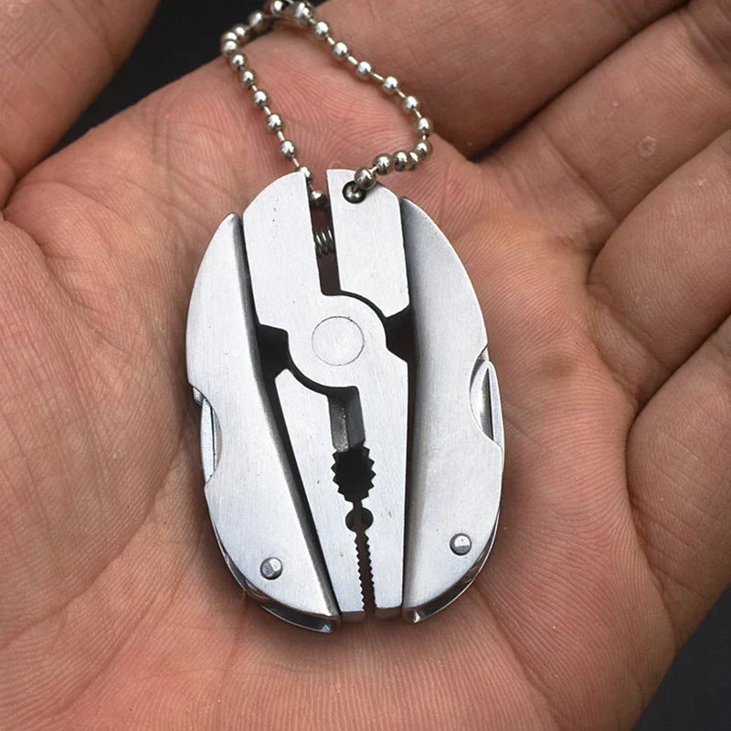 Portable Mini Tool with Pliers and Knife Keychain - Luxicro