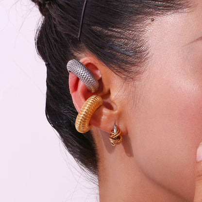 Classic Dual Tone Drop Earrings