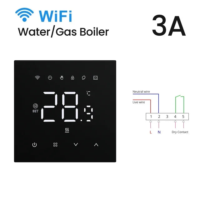 Intelligent WiFi Thermostat Touchscreen Energy Saver