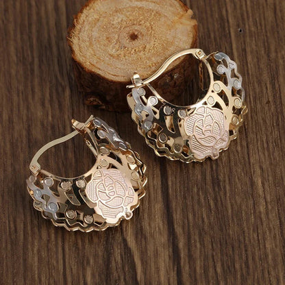 Dainty Floral Pendant Earrings