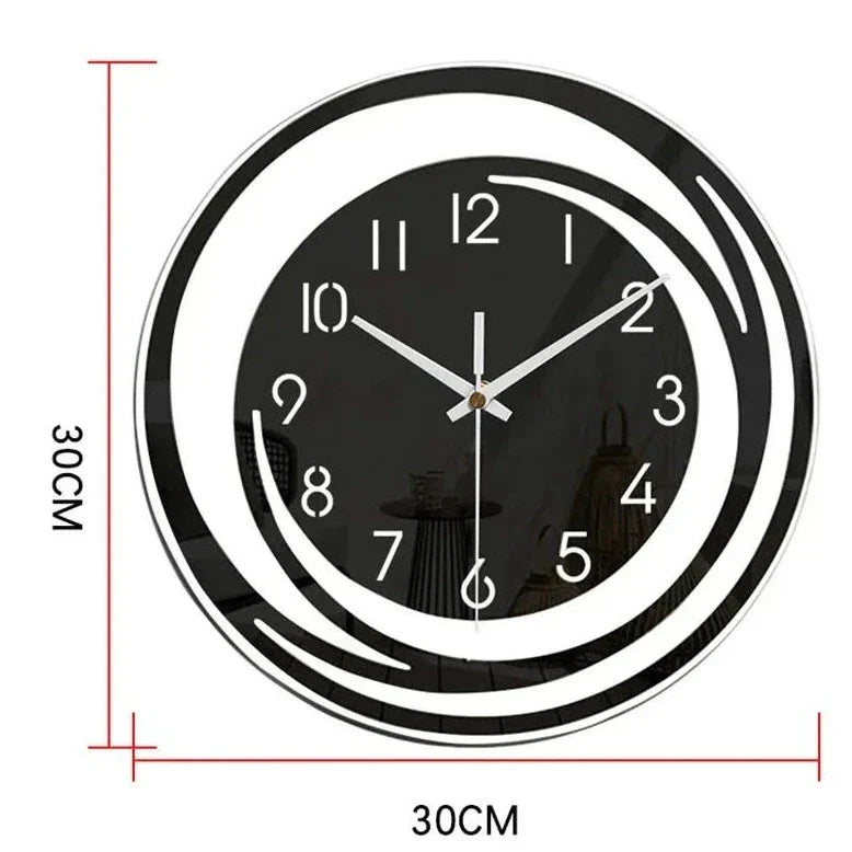 Contemporary White Wall Clock Made of Acrylic