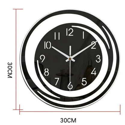 Contemporary White Wall Clock Made of Acrylic